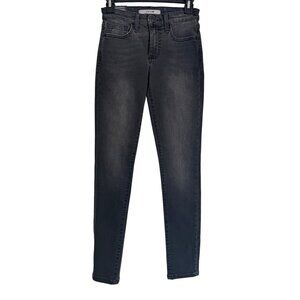 Joes Jeans Skinny Ankle Size 24 Mid- Rise Bluebell Stretch Black Wash Denim NWT